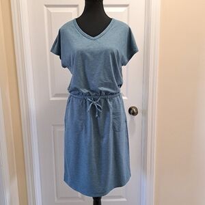 32 Degrees Cool Blue Casual Dress Women's Small Stretch Dress Sporty